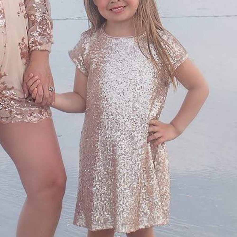 Size 6 Precious Kids sequin girls shift dress